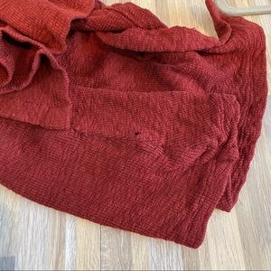 FLAX Women's Cardigan Sweater Burgundy Cotton Top FLAX Women's Cardigan Sweater Burgundy Cotton Top